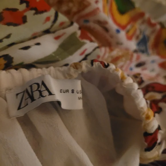 Zara Multicolor Bohemian Mini Dress - Picture 4 of 4